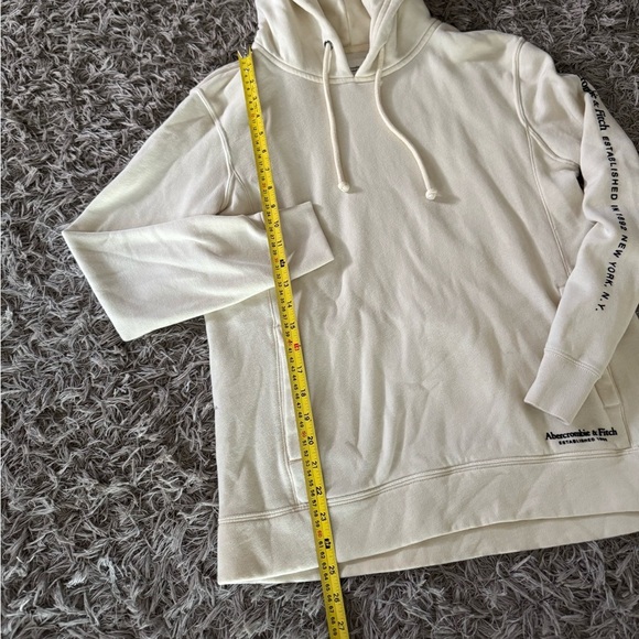 Abercrombie & Fitch Soft A&F Collection Cream Color Hoodie Women Size Small - Picture 3 of 5